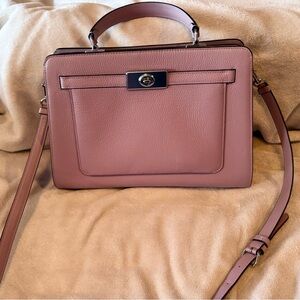 Coach Mauve Leather Shoulder Bag